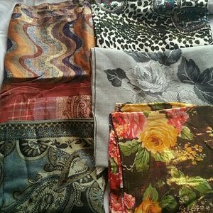 Group of scarves. Sold in groups of 6 all new